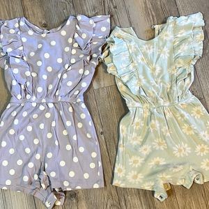 Lot of 2 girls rompers 3T/4T